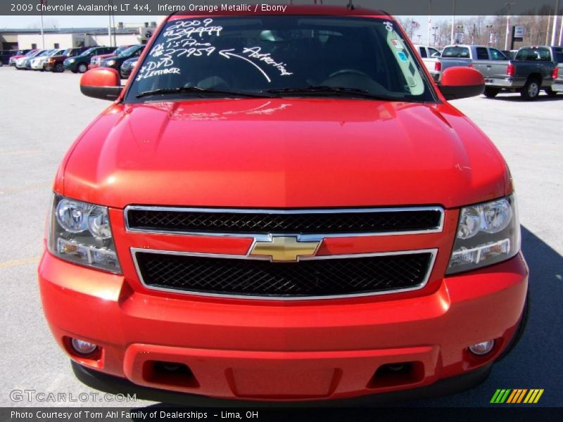 Inferno Orange Metallic / Ebony 2009 Chevrolet Avalanche LT 4x4
