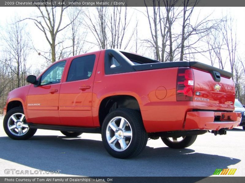 Inferno Orange Metallic / Ebony 2009 Chevrolet Avalanche LT 4x4