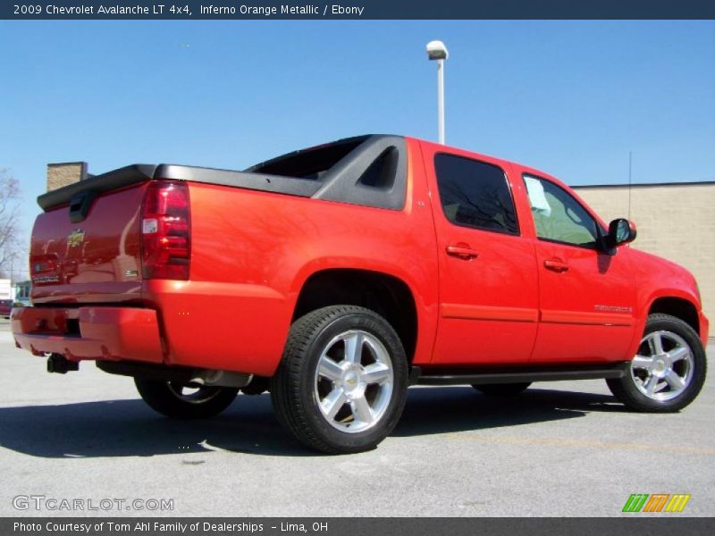 Inferno Orange Metallic / Ebony 2009 Chevrolet Avalanche LT 4x4