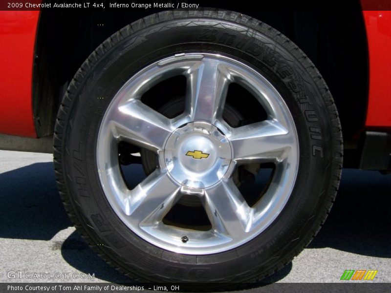 Inferno Orange Metallic / Ebony 2009 Chevrolet Avalanche LT 4x4