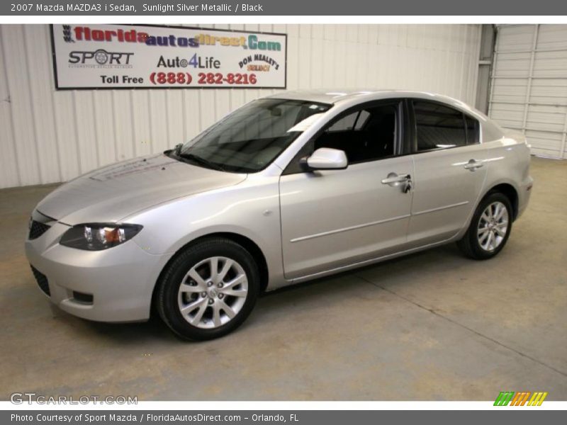 Sunlight Silver Metallic / Black 2007 Mazda MAZDA3 i Sedan