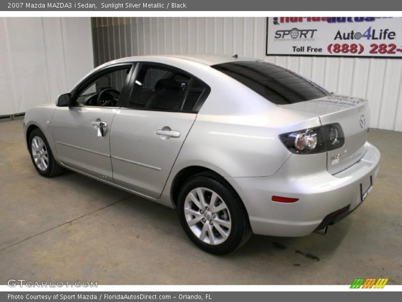 Sunlight Silver Metallic / Black 2007 Mazda MAZDA3 i Sedan