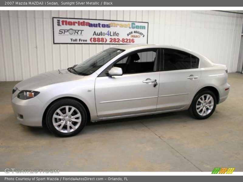 Sunlight Silver Metallic / Black 2007 Mazda MAZDA3 i Sedan