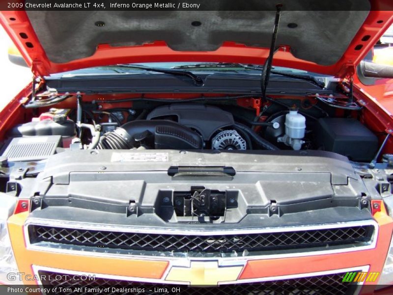 Inferno Orange Metallic / Ebony 2009 Chevrolet Avalanche LT 4x4