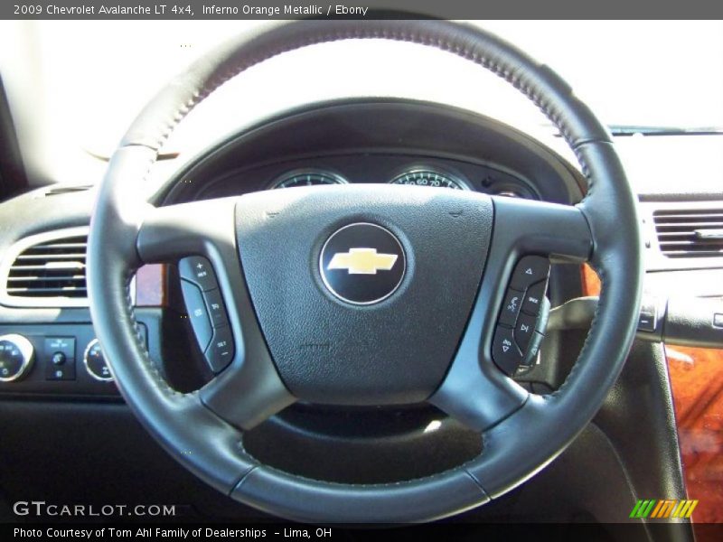 Inferno Orange Metallic / Ebony 2009 Chevrolet Avalanche LT 4x4