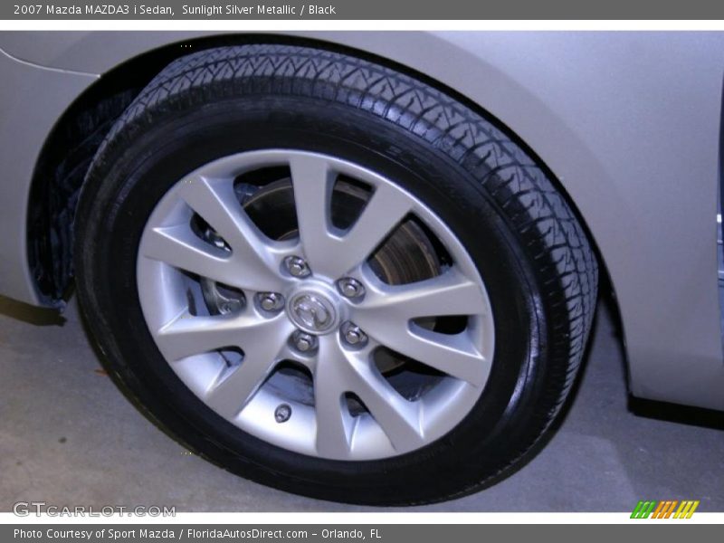 Sunlight Silver Metallic / Black 2007 Mazda MAZDA3 i Sedan