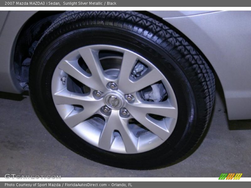 Sunlight Silver Metallic / Black 2007 Mazda MAZDA3 i Sedan