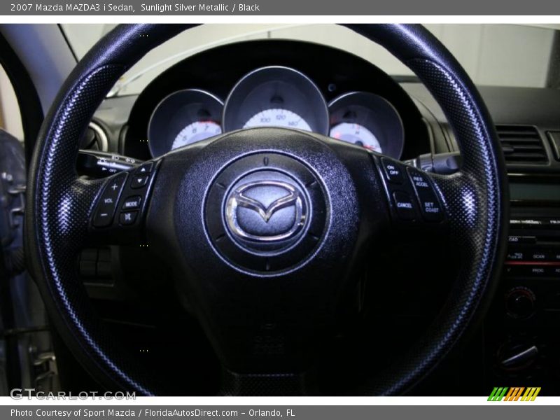 Sunlight Silver Metallic / Black 2007 Mazda MAZDA3 i Sedan