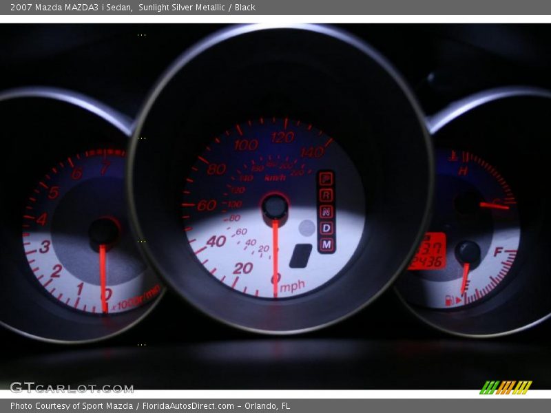 Sunlight Silver Metallic / Black 2007 Mazda MAZDA3 i Sedan