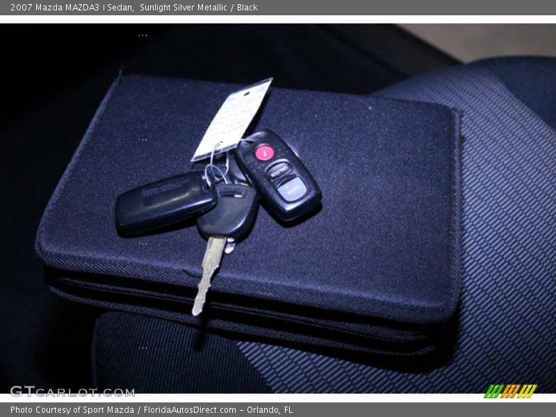 Sunlight Silver Metallic / Black 2007 Mazda MAZDA3 i Sedan