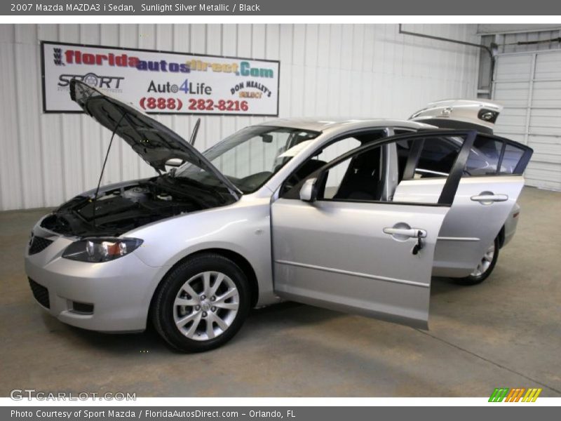 Sunlight Silver Metallic / Black 2007 Mazda MAZDA3 i Sedan
