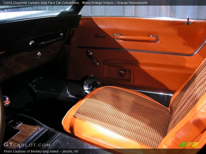White/Orange Stripes / Orange Houndstooth 1969 Chevrolet Camaro Indy Pace Car Convertible