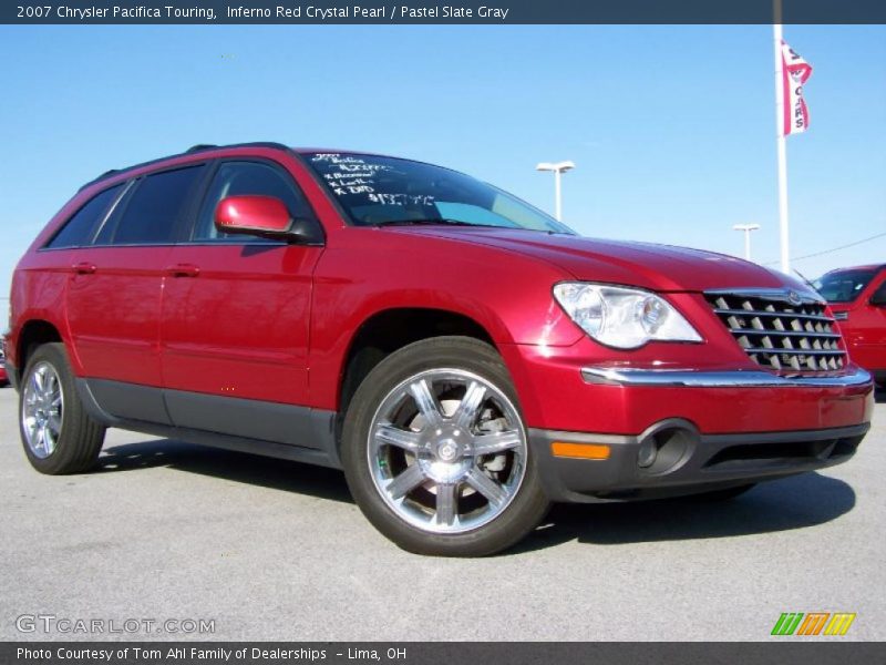 Inferno Red Crystal Pearl / Pastel Slate Gray 2007 Chrysler Pacifica Touring