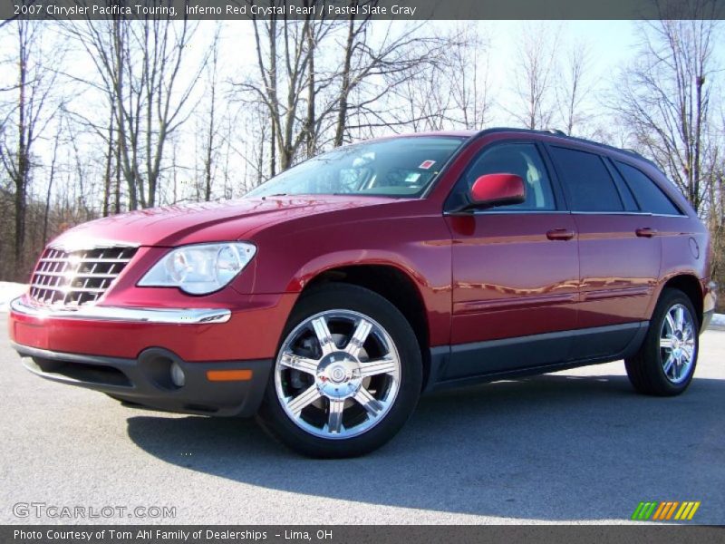 Inferno Red Crystal Pearl / Pastel Slate Gray 2007 Chrysler Pacifica Touring