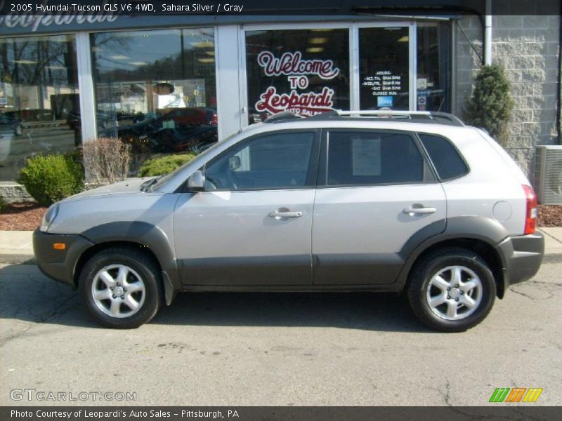Sahara Silver / Gray 2005 Hyundai Tucson GLS V6 4WD