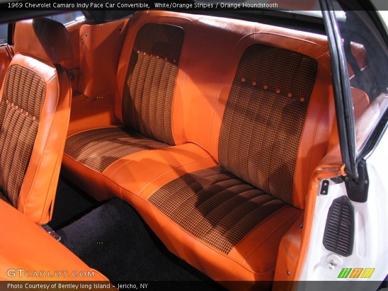 White/Orange Stripes / Orange Houndstooth 1969 Chevrolet Camaro Indy Pace Car Convertible