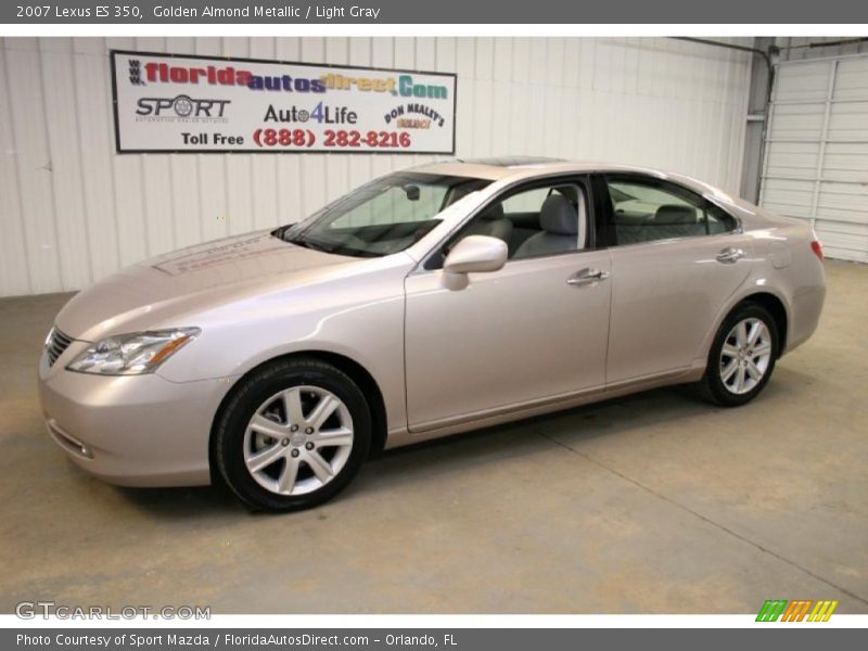 Golden Almond Metallic / Light Gray 2007 Lexus ES 350