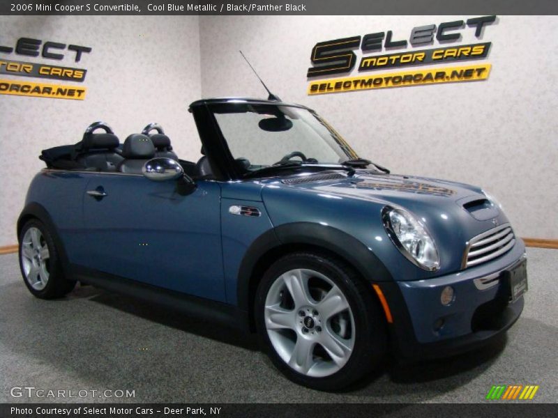 Cool Blue Metallic / Black/Panther Black 2006 Mini Cooper S Convertible