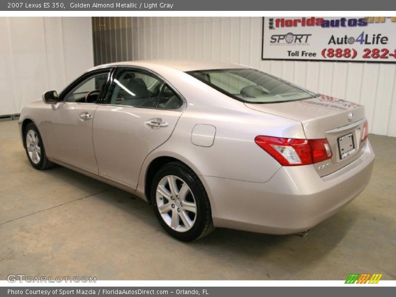 Golden Almond Metallic / Light Gray 2007 Lexus ES 350