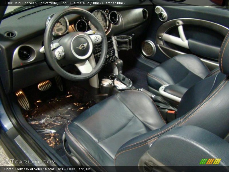 Cool Blue Metallic / Black/Panther Black 2006 Mini Cooper S Convertible