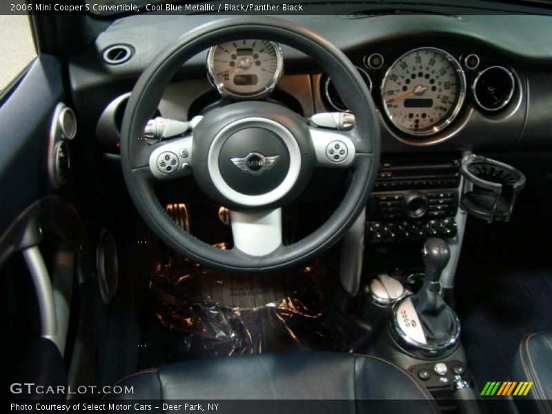 Cool Blue Metallic / Black/Panther Black 2006 Mini Cooper S Convertible