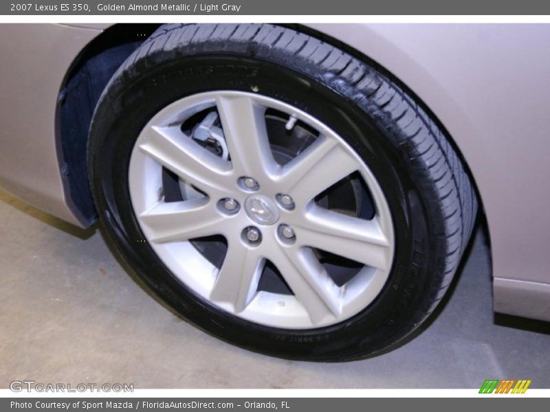 Golden Almond Metallic / Light Gray 2007 Lexus ES 350
