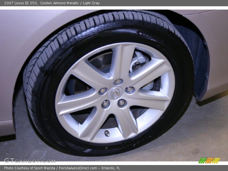 Golden Almond Metallic / Light Gray 2007 Lexus ES 350
