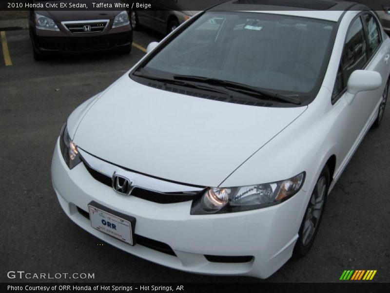 Taffeta White / Beige 2010 Honda Civic EX Sedan