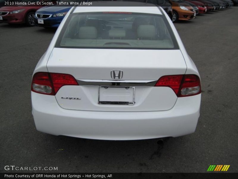 Taffeta White / Beige 2010 Honda Civic EX Sedan