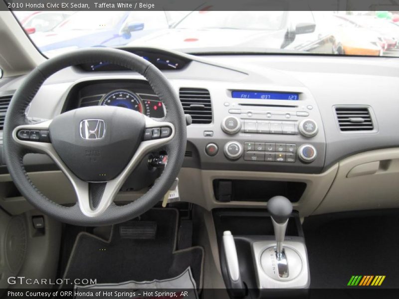 Taffeta White / Beige 2010 Honda Civic EX Sedan