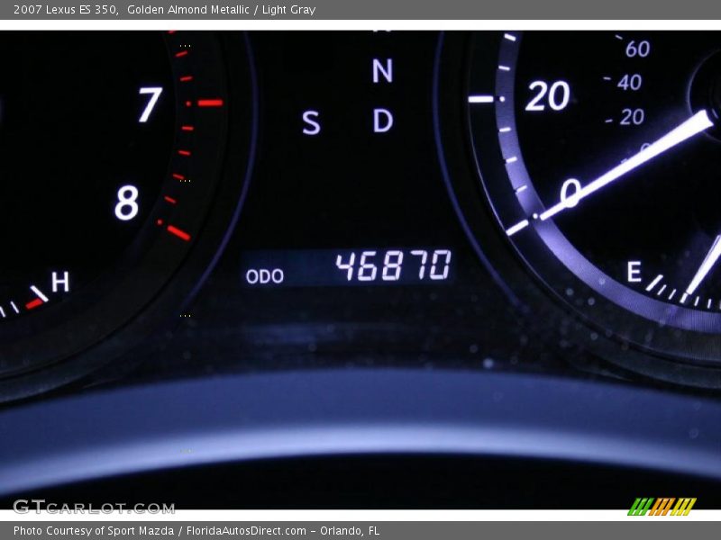 Golden Almond Metallic / Light Gray 2007 Lexus ES 350