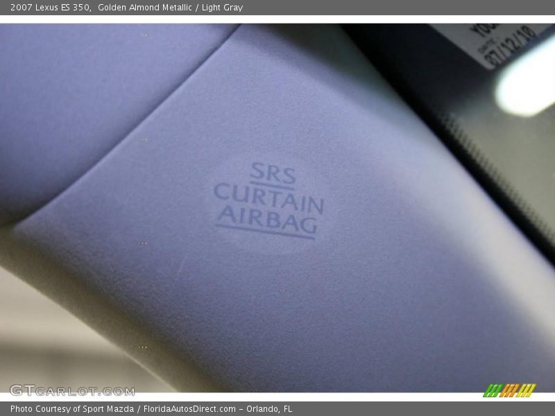 Golden Almond Metallic / Light Gray 2007 Lexus ES 350