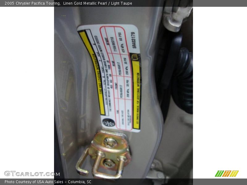 Linen Gold Metallic Pearl / Light Taupe 2005 Chrysler Pacifica Touring