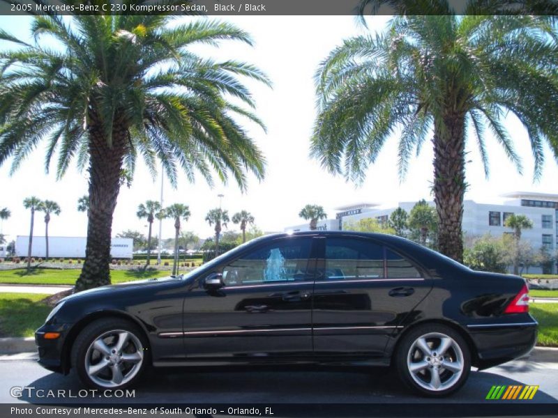 Black / Black 2005 Mercedes-Benz C 230 Kompressor Sedan