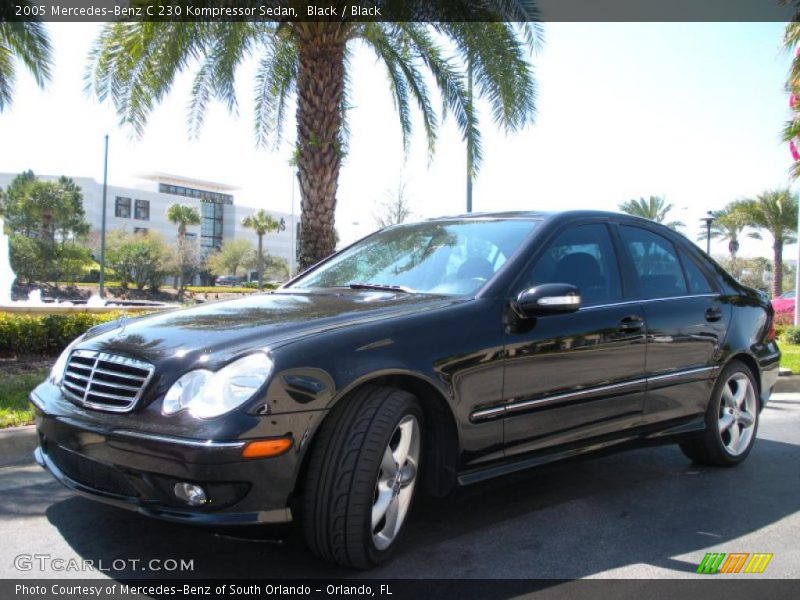 Black / Black 2005 Mercedes-Benz C 230 Kompressor Sedan