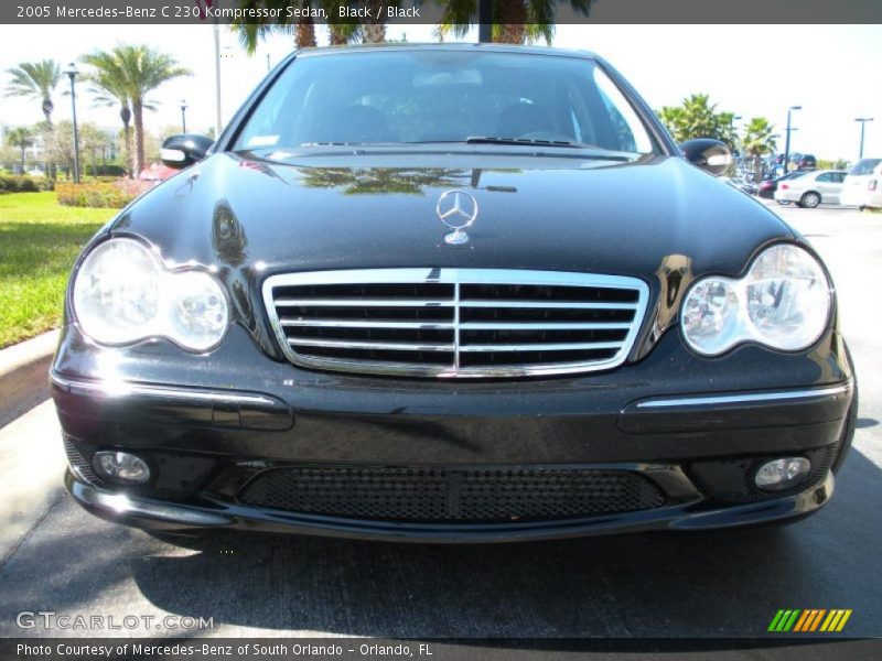 Black / Black 2005 Mercedes-Benz C 230 Kompressor Sedan