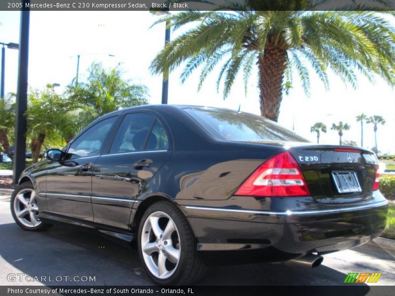 Black / Black 2005 Mercedes-Benz C 230 Kompressor Sedan
