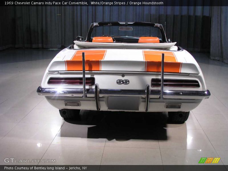 White/Orange Stripes / Orange Houndstooth 1969 Chevrolet Camaro Indy Pace Car Convertible