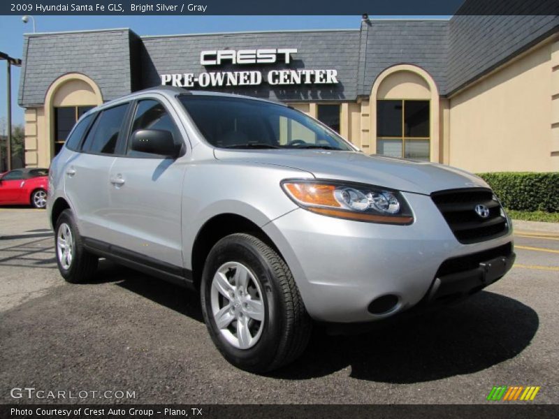 Bright Silver / Gray 2009 Hyundai Santa Fe GLS