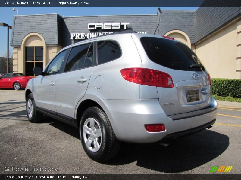 Bright Silver / Gray 2009 Hyundai Santa Fe GLS