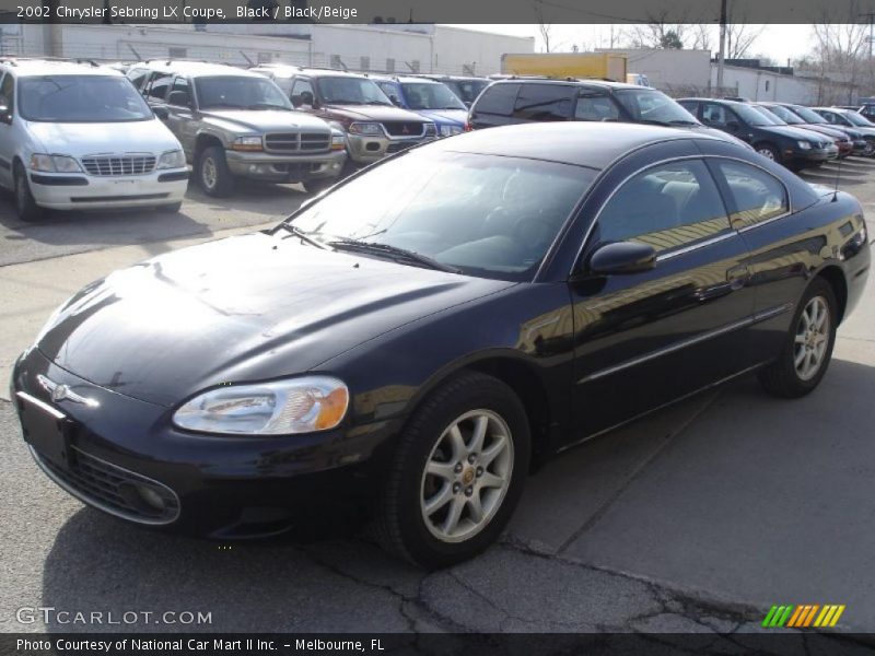 Black / Black/Beige 2002 Chrysler Sebring LX Coupe