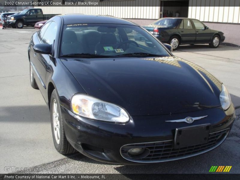 Black / Black/Beige 2002 Chrysler Sebring LX Coupe