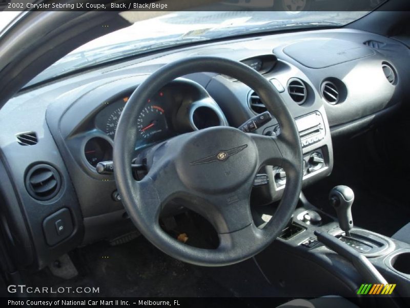 Black / Black/Beige 2002 Chrysler Sebring LX Coupe