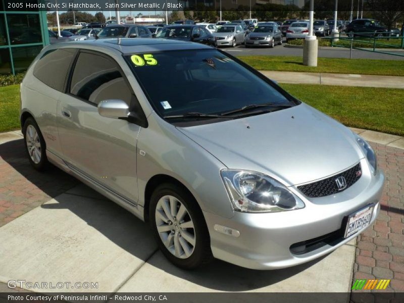 Satin Silver Metallic / Black 2005 Honda Civic Si Hatchback