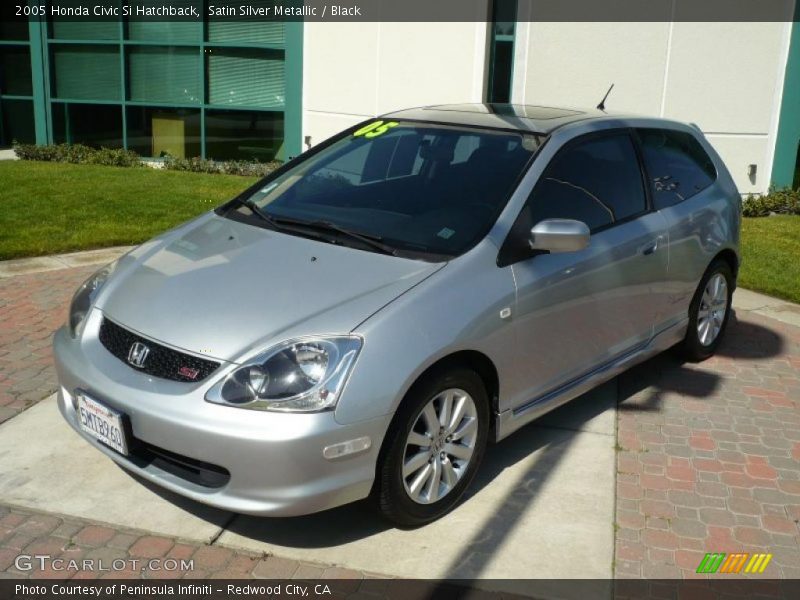 Satin Silver Metallic / Black 2005 Honda Civic Si Hatchback