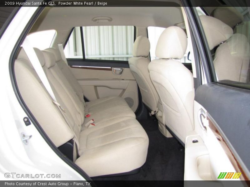 Powder White Pearl / Beige 2009 Hyundai Santa Fe GLS