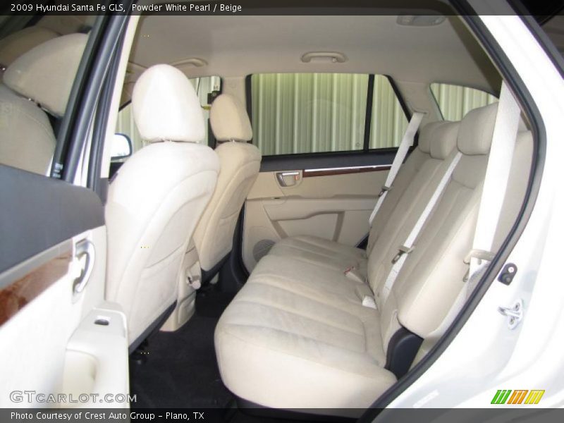 Powder White Pearl / Beige 2009 Hyundai Santa Fe GLS
