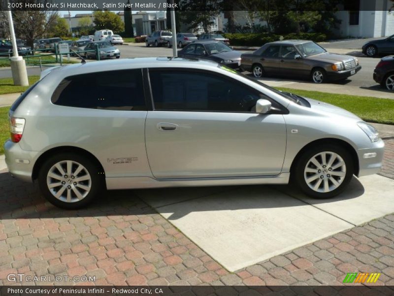 Satin Silver Metallic / Black 2005 Honda Civic Si Hatchback