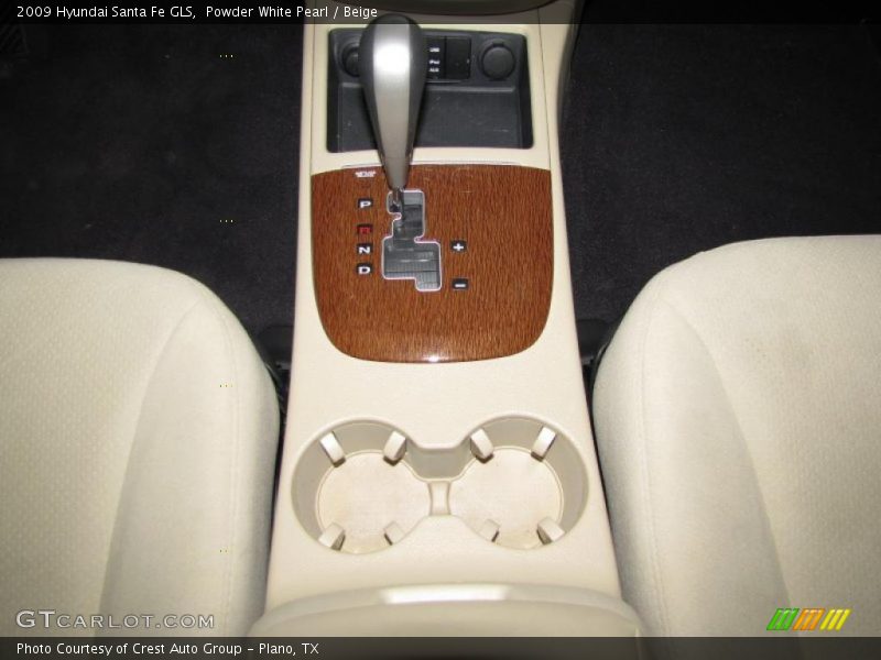 Powder White Pearl / Beige 2009 Hyundai Santa Fe GLS