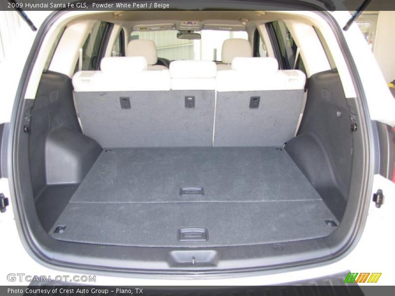 Powder White Pearl / Beige 2009 Hyundai Santa Fe GLS